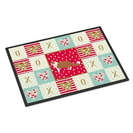 Carolines Treasures 24 x 36 in. Norwegian Forest No.2 Cat Love Indoor or Outdoor Mat CK5659JMAT